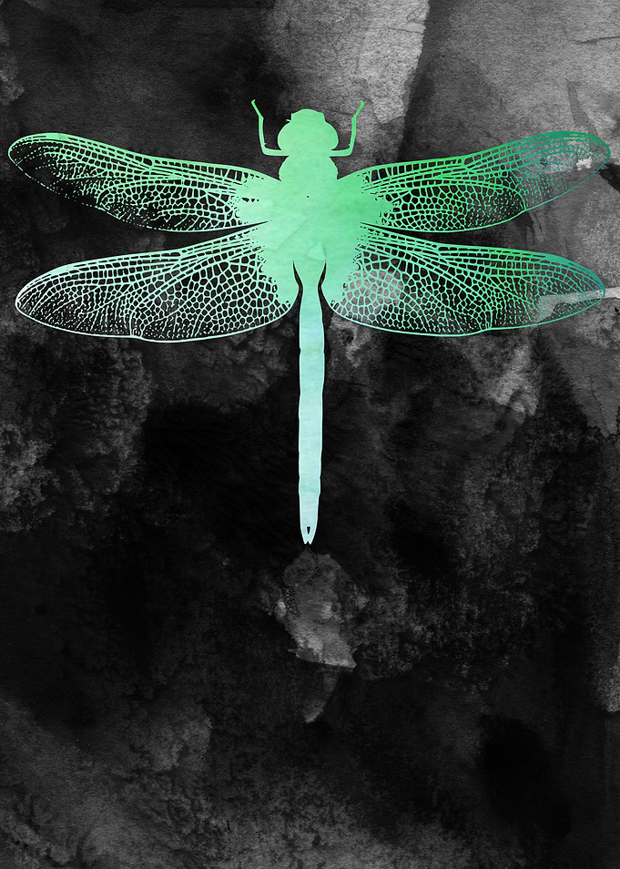 DragonFly Animal Watercolor Artwork