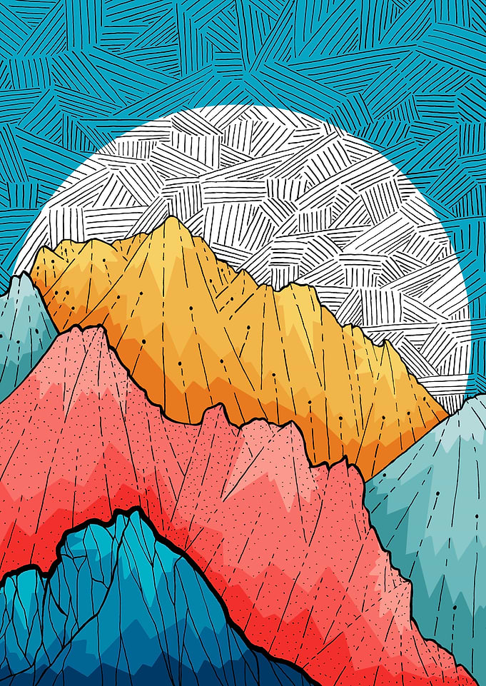 The crosshatch hills