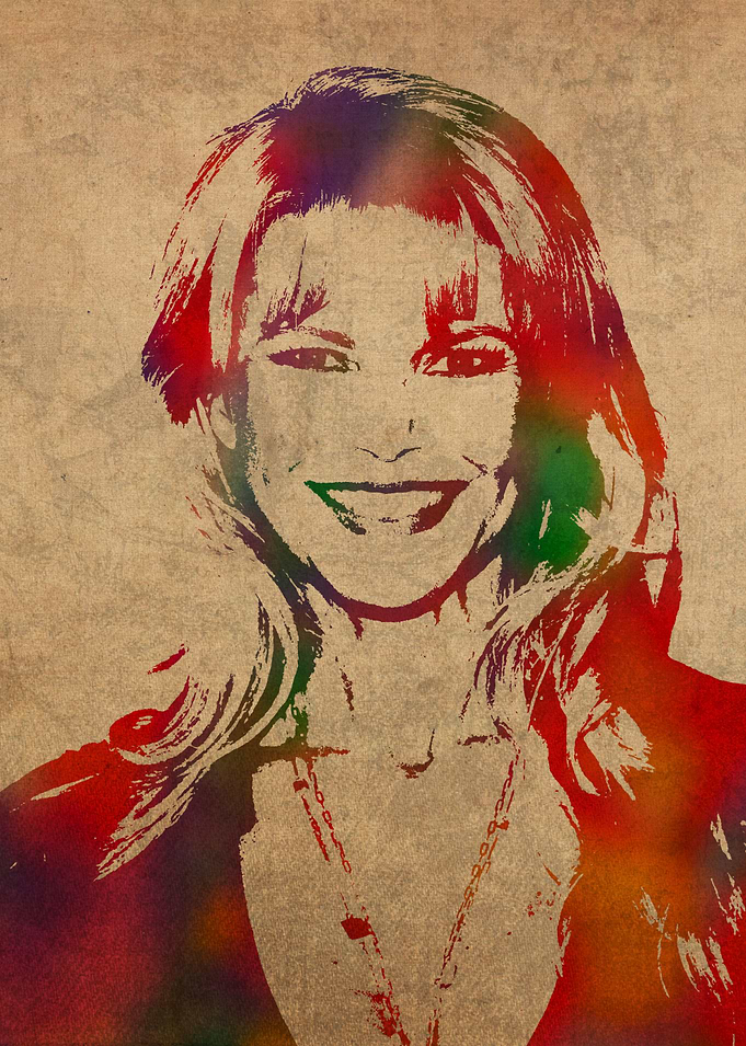 Christie Brinkley Watercolor Portrait
