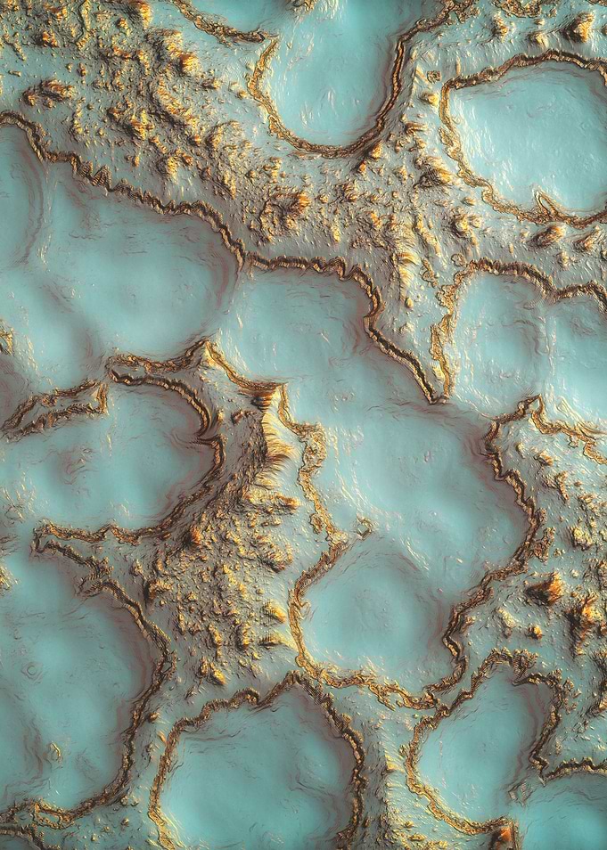 Aqua Coral Reef Abstract
