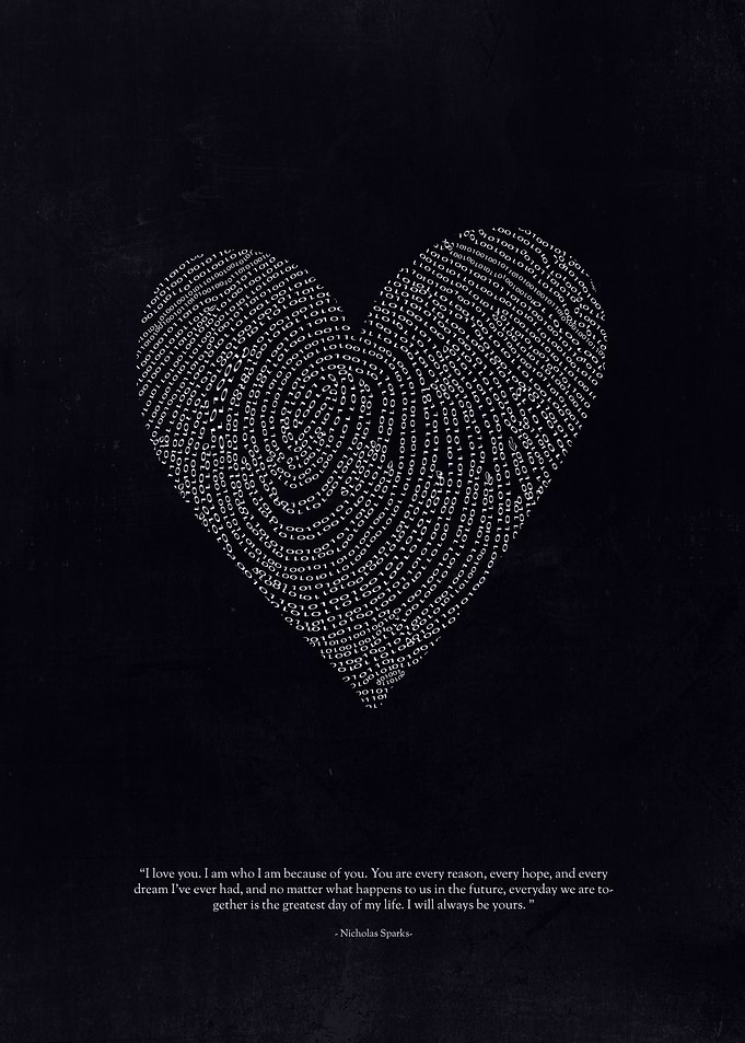 Coded Heartprint Dark