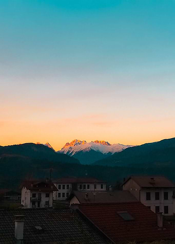 Sunset on the dolomites