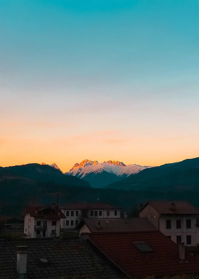 Sunset on the dolomites