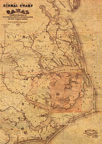 Map of Outer Bank OBX North Carolina 1867