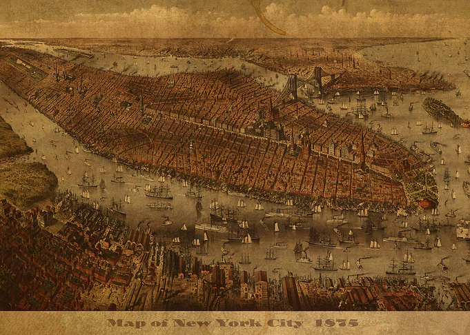 Map of New York City 1875