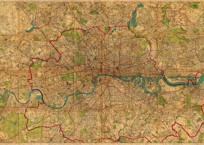 Map of London England 1899