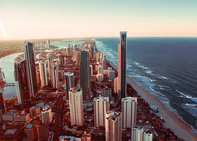 Gold Coast at Sunset