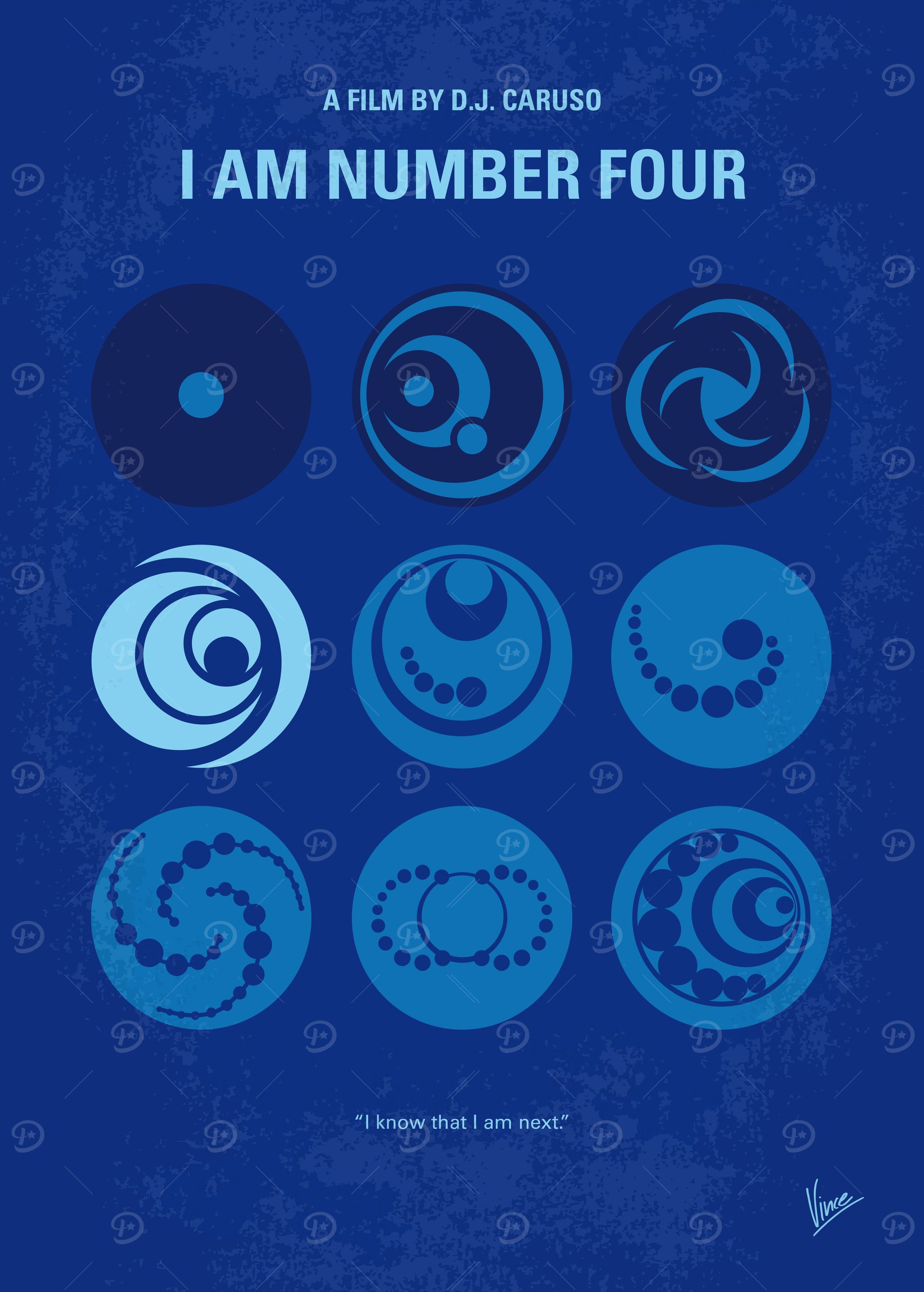 No937 My I AM NUMBER FOUR minimal movie poster