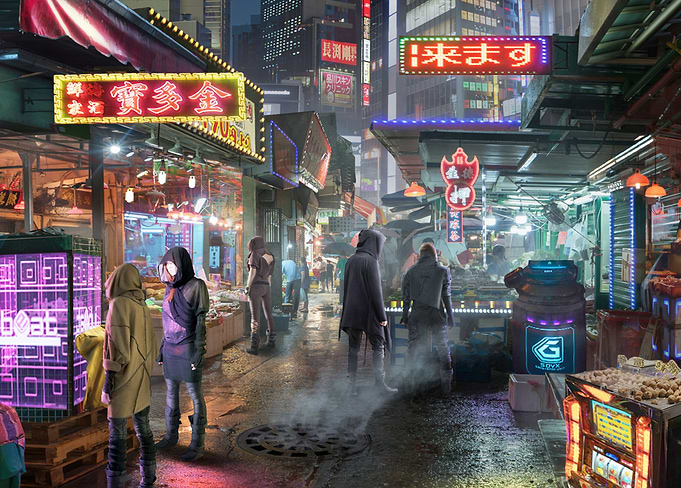 Cyberpunk market
