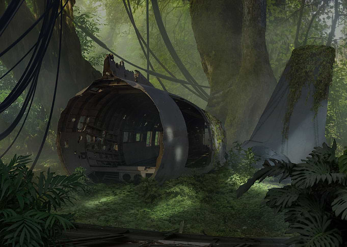Jungle wreckage
