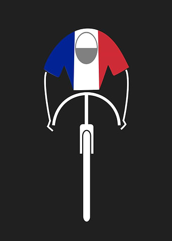 Vintage cyclist, France 1