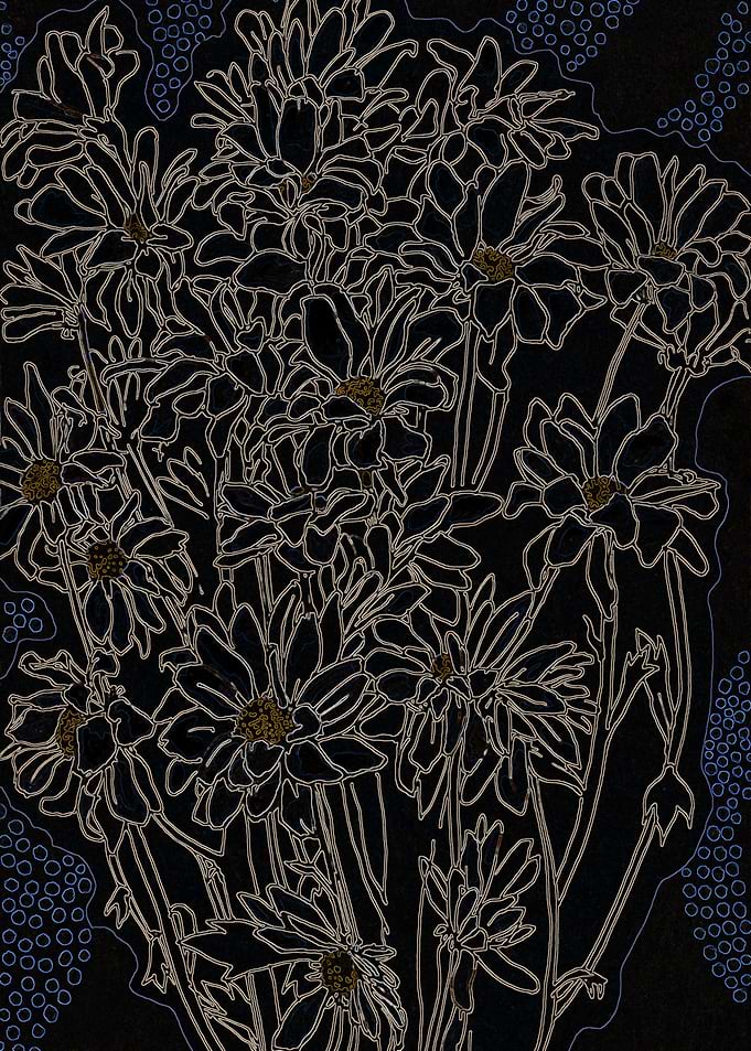 Chrysanthemum, black version