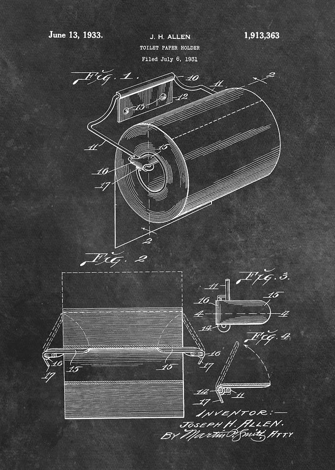 1933 Allen Toilet paper holder