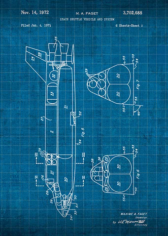 Space Shuttle Patent Art NASA