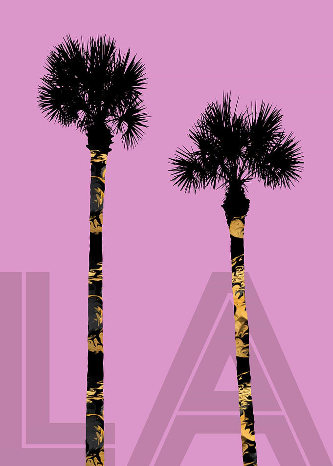 Graphic Art PALM TREES LA