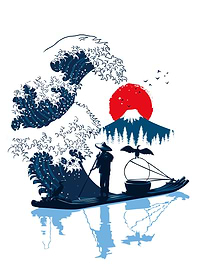 The wave of the fisherman