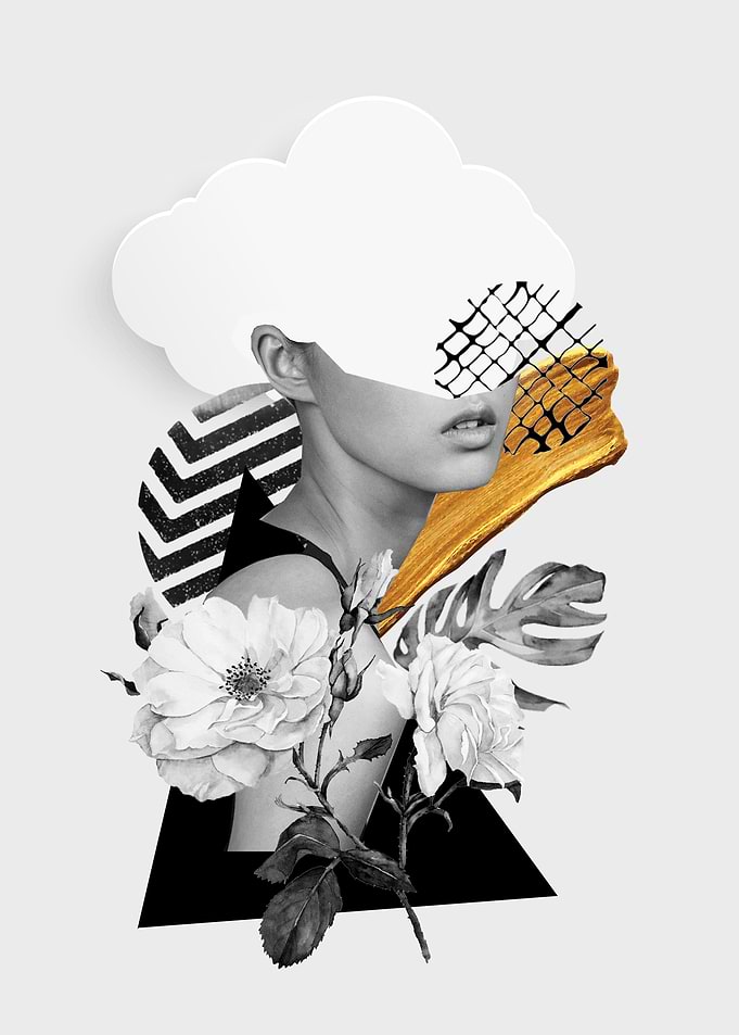 collage art (girl)