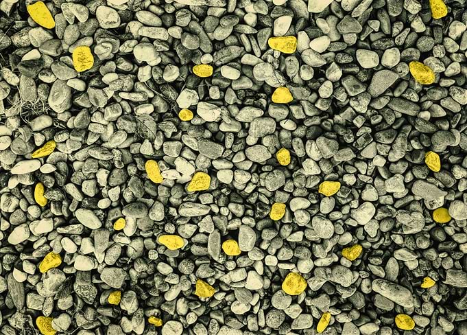 Golden stones