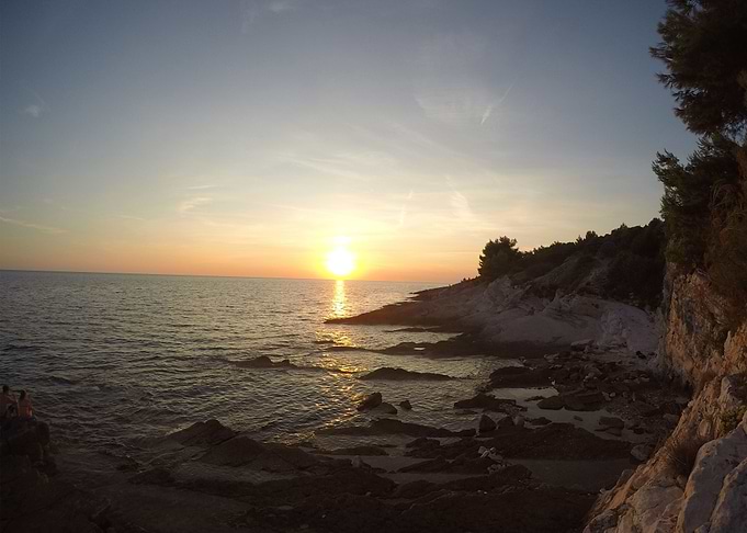 Sunset on the sea