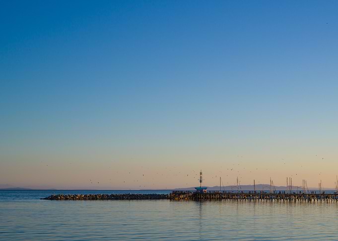 white rock pier sunset
