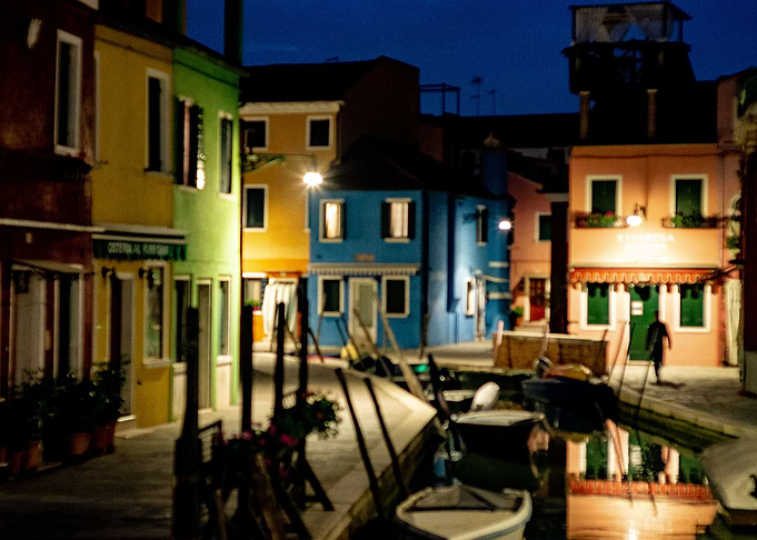 Burano island,at night