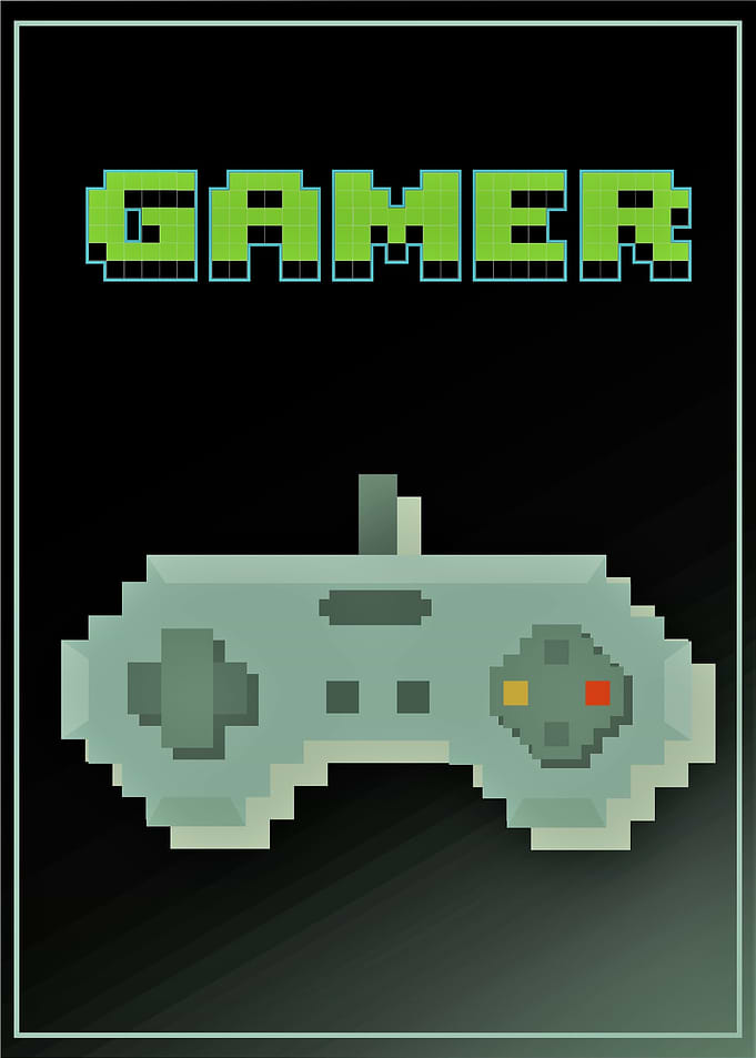 Green Pixel Gamer No. 1