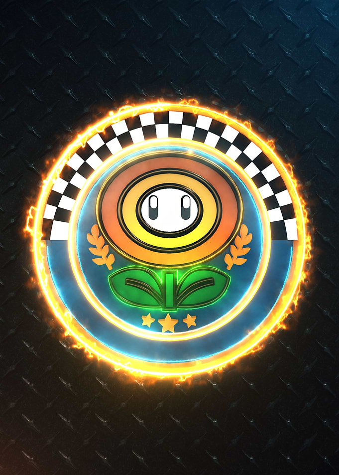 3D flower Cup Emblem
