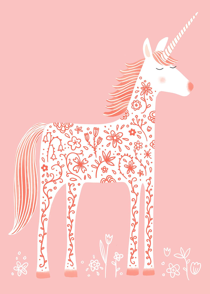 Unicorn with Flowers