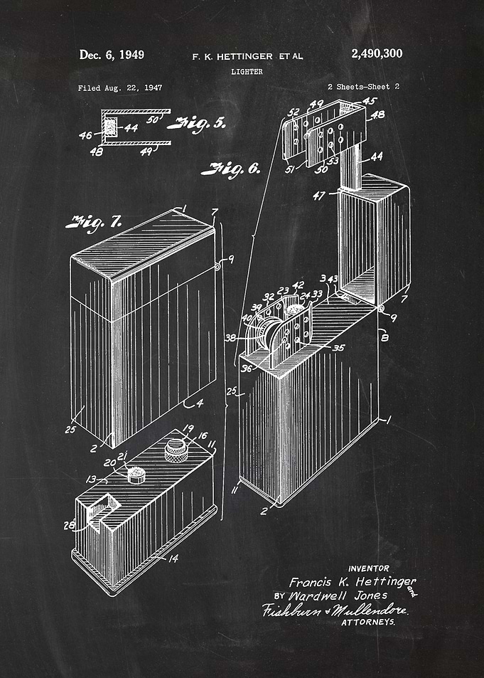 1947 Lighter - Patent Drawing