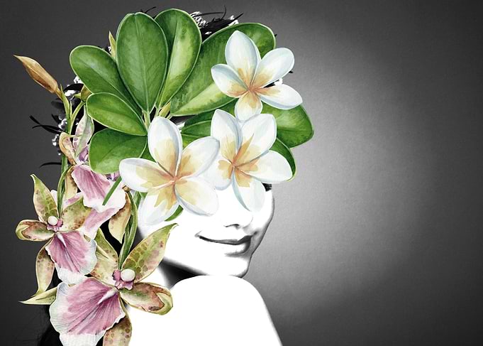 Frangipani collage