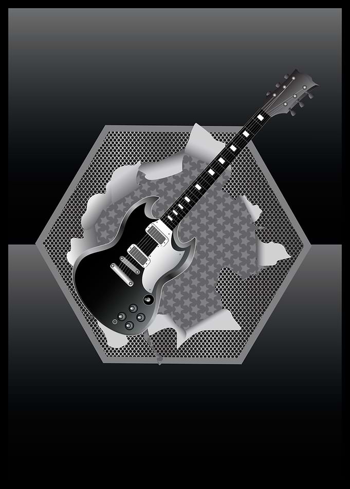 black guitar