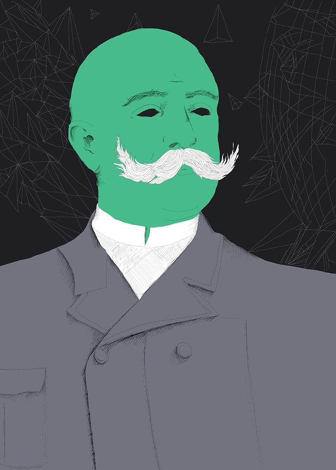 Green Stache Man