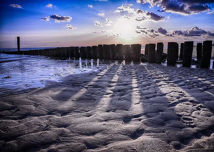 beach shadows