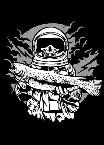 Astronaut Fishing