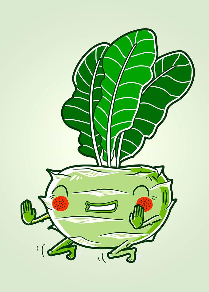 kohlrabi practicing sport