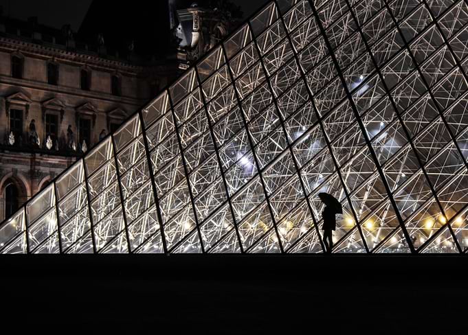 Elegant Lady in Louvre