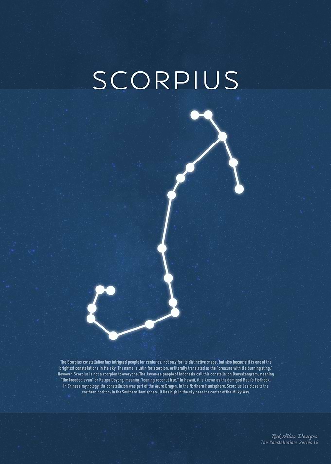 Scorpius The Constellations Minimalist Series 14