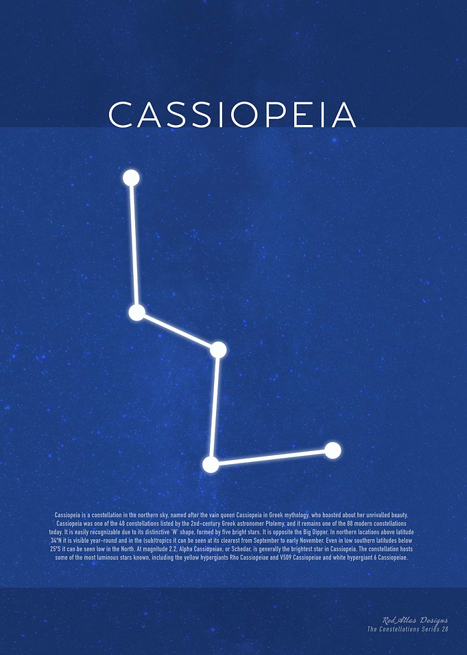 Cassiopeia The Constellations Minimalist Series 28
