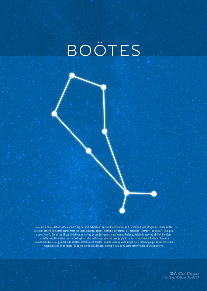 Bootes The Constellations Minimalist Series 25