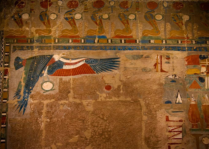 Vibrantly Painted Egyptian Hi