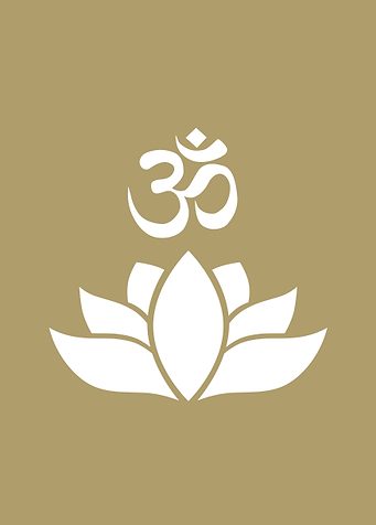 simple lotus flower with OM symbol