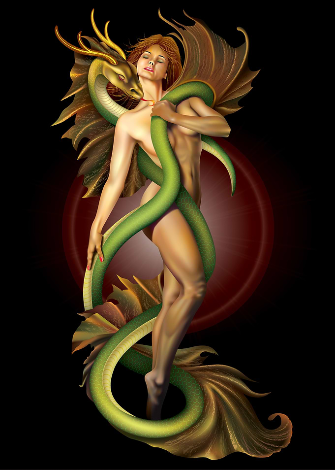 Beautifful Women Dragon