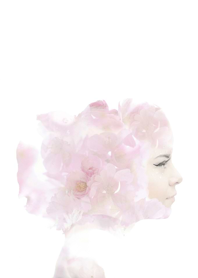 Pink flower girl