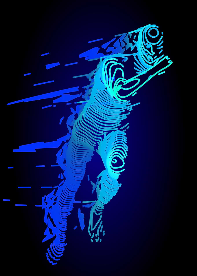Art concept of a running man