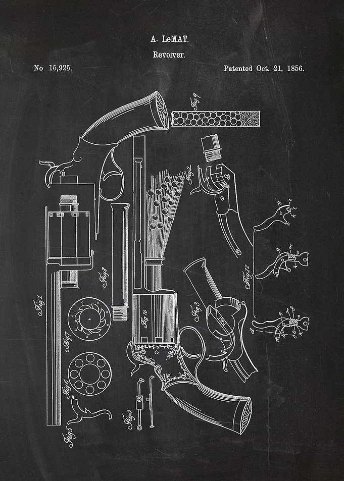 1856 Revolver - Patent Drawin