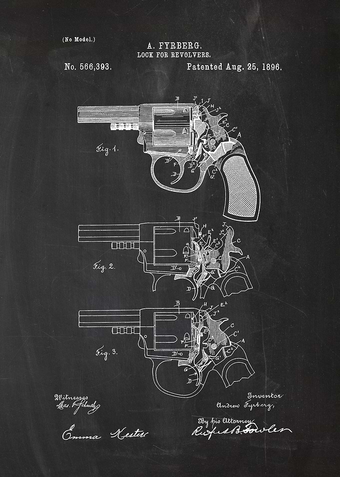 1896 Lock for Revolvers - Pat