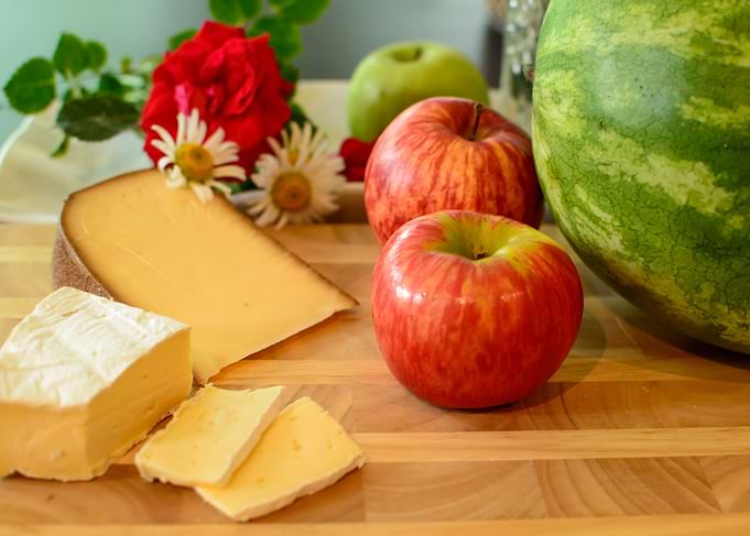 Cheese Plate with Apples and