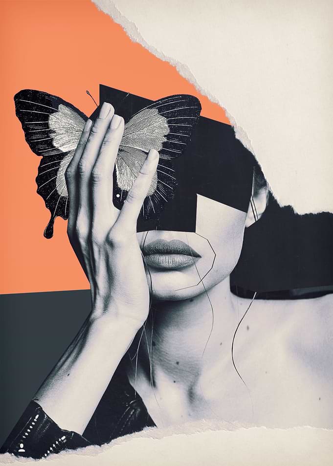 collage art / butterfly