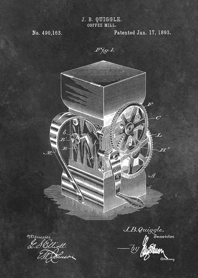 patent art Quiggle Coffee