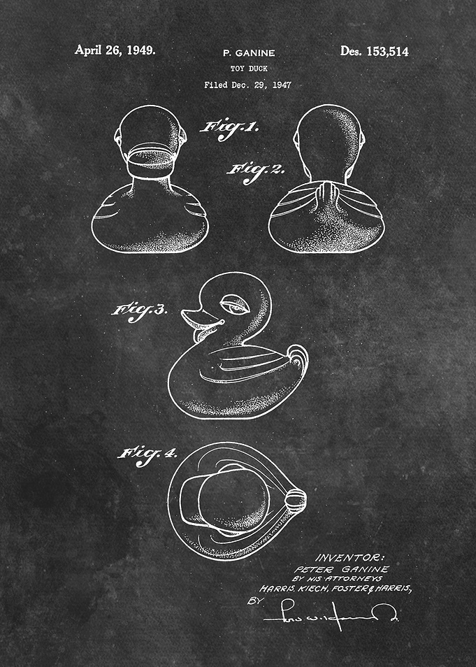 patent art Ganine 1947 toy